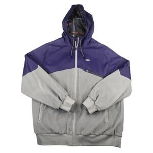 Vintage Y2k Nike Jacket Mens XXL Purple Gray Corduroy 6.0 Full Zip Hooded 2000s